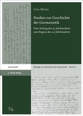 Bild: Studien zur Geschichte der Germanistik - Hirzel