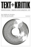 Cover: Das Subjekt des Schreibens - Edition Text + Kritik
