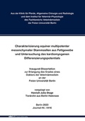 Cover: Charakterisierung equiner multipotenter mesenchymaler Stammzellen aus Fettgewebe und Untersuchung des kardiomyogenen Differenzierungspotentials - Mensch & Buch