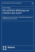 Cover: Die zeitliche Wirkung von Urteilen des EuGH - Nomos