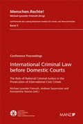 Cover: International Criminal Law before Domestic Courts - Manz