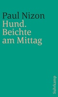 Cover: Hund. Beichte am Mittag - Suhrkamp