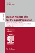 Cover: Human Aspects of IT for the Aged Population - Springer
