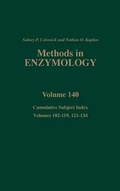 Cover: Cumulative Subject Index, Volumes 102-119, 121-134: Volume 140 - Academic Press