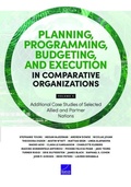Cover: Planning, Programming, Budgeting, and Execution in Comparative Organizations - RAND Corporation