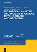 Cover: Microlocal Analysis and Inverse Problems in Tomography and Geometry - De Gruyter