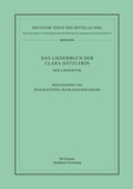 Cover: Das Liederbuch der Clara H&auml;tzlerin - De Gruyter