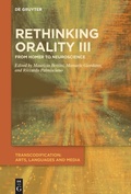 Cover: Rethinking Orality III - De Gruyter
