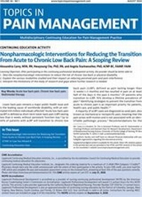 Abbildung von: Topics in Pain Management - Lippincott