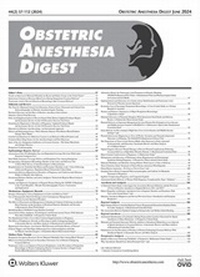 Abbildung von: Obstetric Anesthesia Digest - Lippincott