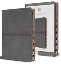 Enlarge image Cover: KJV Medium Format Large Print Gray Leathersoft with Index - Origin