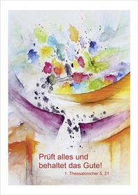 Abbildung von: Jahreslosung 2025 - Andrea Sautter - Postkarte - Praxisverlag buch+musik bm gGmbH