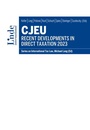 Cover: CJEU - Recent Developments in Direct Taxation 2023 - Linde