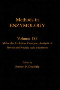 Enlarge image Cover: Molecular Evolution: Computer Analysis of Protein and Nucleic Acid Sequences: Volume 183 - Academic Press