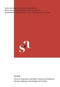 Cover: Schweizerische Zeitschrift f&uuml;r Sozial- und Kulturanthropologie - Seismo Verlag