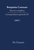 Cover: Correspondance g&eacute;n&eacute;rale 1827 - De Gruyter