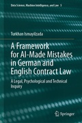 Cover: A Framework for AI-Made Mistakes in German and English Contract Law - Springer