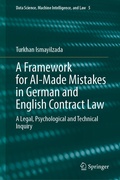 Cover: A Framework for AI-Made Mistakes in German and English Contract Law - Springer