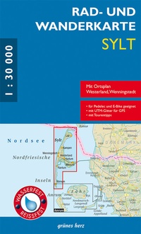 Abbildung von: Rad- und Wanderkarte Sylt - grünes herz
