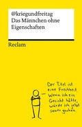 Cover: Das M&auml;nnchen ohne Eigenschaften - Reclam