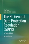 Cover: The EU General Data Protection Regulation (GDPR) - Springer