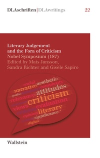 Enlarge image Cover: Literary Judgement and the Fora of Criticism - Wallstein