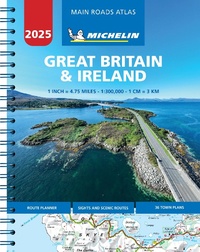 Abbildung von: Great Britain & Ireland 2025 - Mains Roads Atlas (A4-Spiral) - Michelin Editions des Voyages