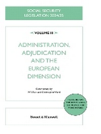 Enlarge image Cover: Social Security Legislation 2024/25 Volume III - Sweet & Maxwell