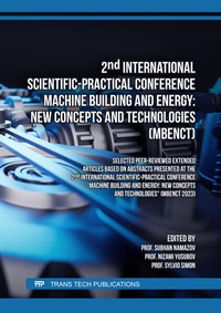 Enlarge image Cover: 2nd International Scientific-Practical Conference Machine Building and Energy: New Concepts and Technologies (MBENCT) - Trans Tech Publications Ltd