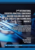 Cover: 2nd International Scientific-Practical Conference Machine Building and Energy: New Concepts and Technologies (MBENCT) - Trans Tech Publications Ltd