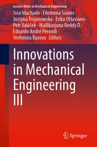 Enlarge image Cover: Innovations in Mechanical Engineering III - Springer