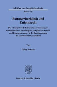 Abbildung von: Extraterritorialität und Unionsrecht - Duncker & Humblot