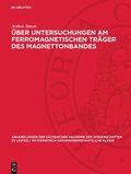 Cover: &Uuml;ber Untersuchungen am ferromagnetischen Tr&auml;ger des Magnettonbandes - De Gruyter