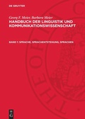 Cover: Sprache, Sprachentstehung, Sprachen - De Gruyter