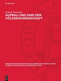 Cover: Aufbau und Sinn der V&ouml;lkerwissenschaft - De Gruyter