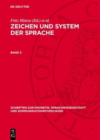 Abbildung von: Zeichen und System der Sprache. Band 3 - De Gruyter