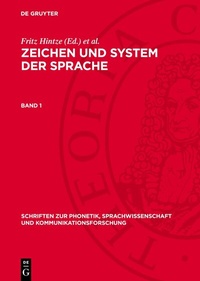 Abbildung von: Zeichen und System der Sprache. Band 1 - De Gruyter