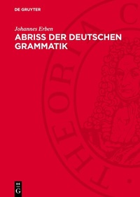 Abbildung von: Abriss der deutschen Grammatik - De Gruyter