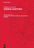 Cover: Die Gesamt- und Einzeldrucke von Goethes Werken - De Gruyter