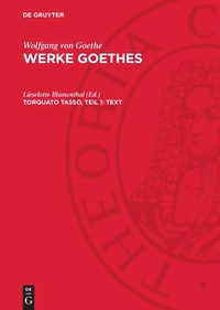 Enlarge image Cover: Torquato Tasso, Teil 1: Text - De Gruyter
