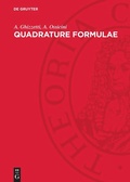 Cover: Quadrature Formulae - De Gruyter