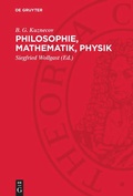 Cover: Philosophie, Mathematik, Physik - De Gruyter