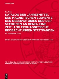 Abbildung von: Einleitung und Übersicht. Stationen von +900 bis +550 - De Gruyter