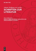 Cover: &Uuml;berlieferung, Varianten und Paralipomena zu Band 3 - De Gruyter