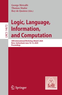 Enlarge image Cover: Logic, Language, Information, and Computation - Springer