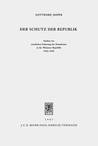 Abbildung von: Der Schutz der Republik - Mohr Siebeck
