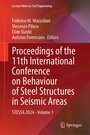 Cover: Proceedings of the 11th International Conference on Behaviour of Steel Structures in Seismic Areas - Springer