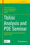 Cover: Tbilisi Analysis and PDE Seminar - Birkh&auml;user