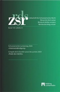 Cover: ZSR Band 143 (2024) II - Schweizerischer Juristentag 2024 / Congr&egrave;s de la Soci&eacute;t&eacute; suisse des Juristes 2024 - Helbing & Lichtenhahn
