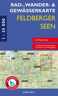 Cover: Rad-, Wander- und Gew&auml;sserkarte Feldberger Seen - gr&uuml;nes herz